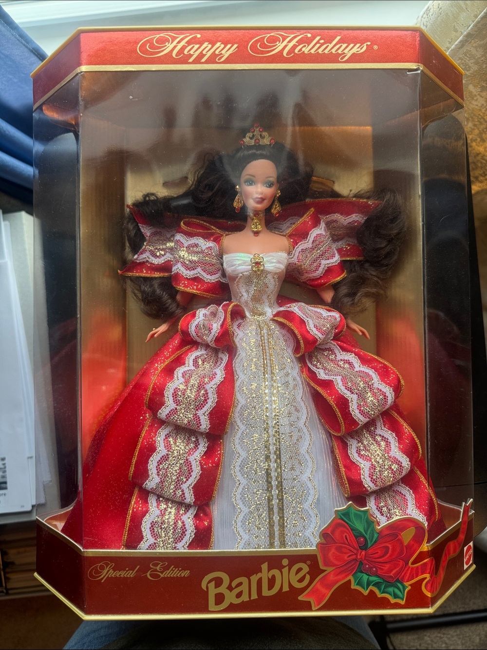 Barbie Holiday 1997 Special Edition Doll in Red, White and Gold Gown